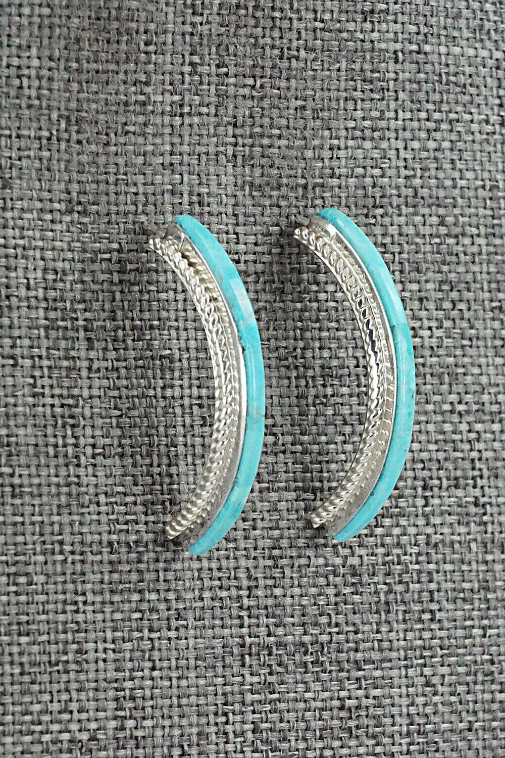 Turquoise & Sterling Silver Earrings - Alan Barney