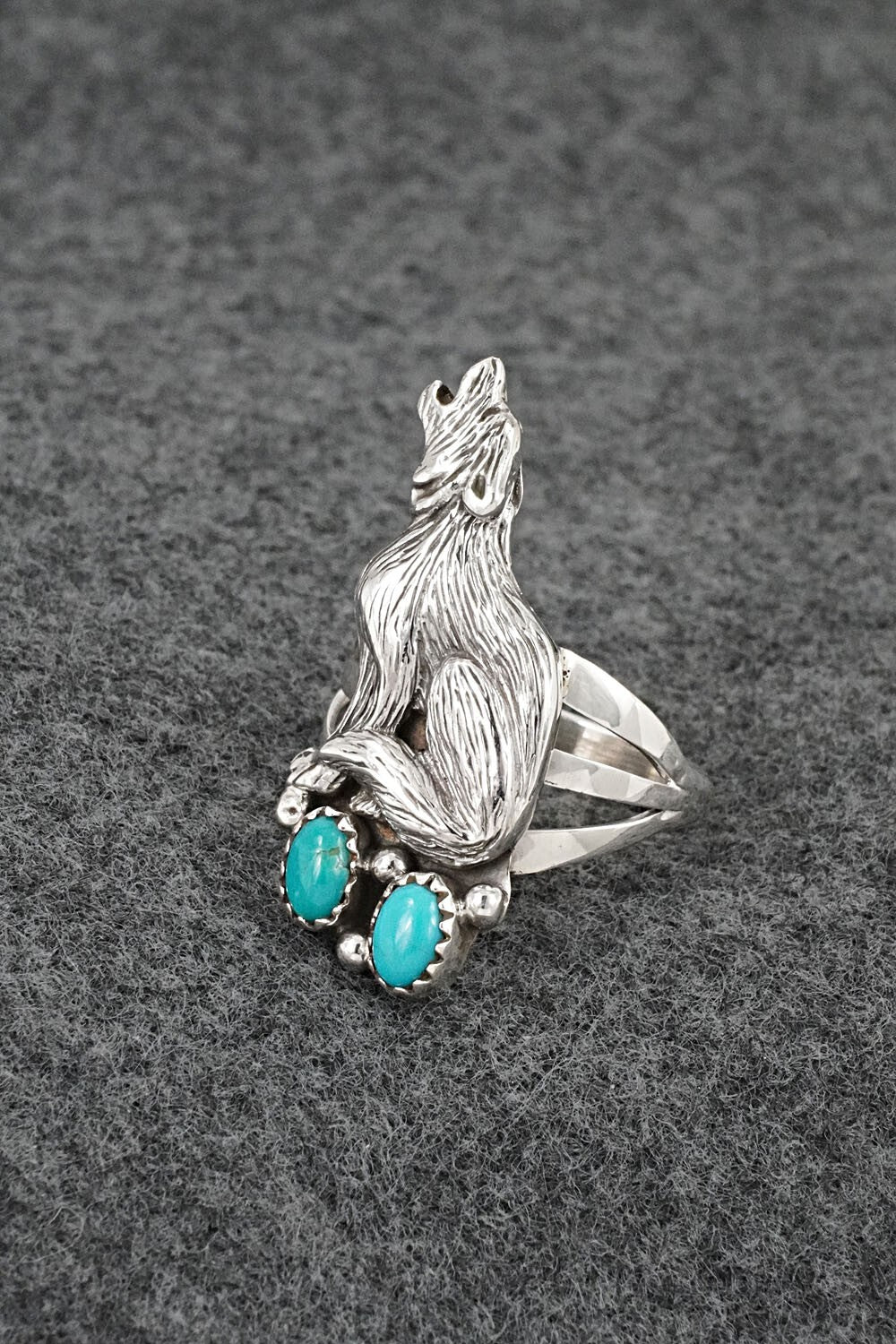 Turquoise & Sterling Silver Ring - Robert Martinez - Size 9.25