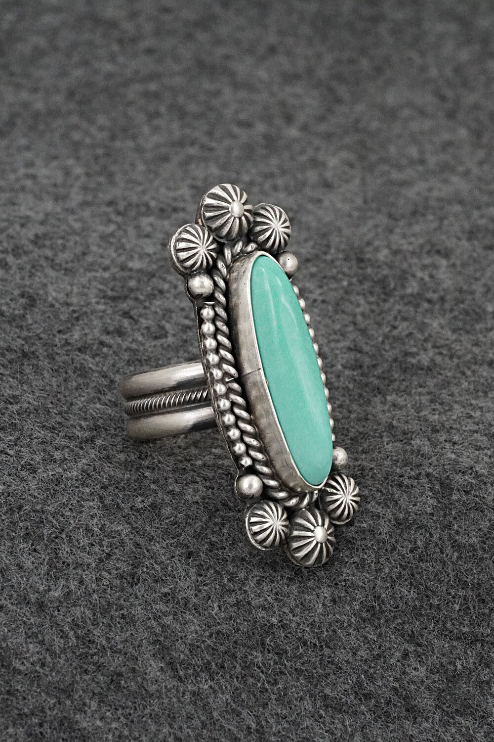 Turquoise & Sterling Silver Ring - Michael Calladitto - Size 7
