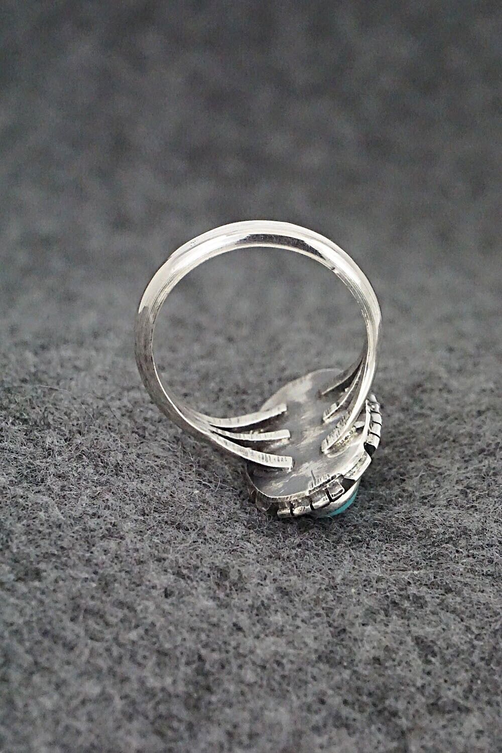 Turquoise & Sterling Silver Ring - Amos Begay - Size 7