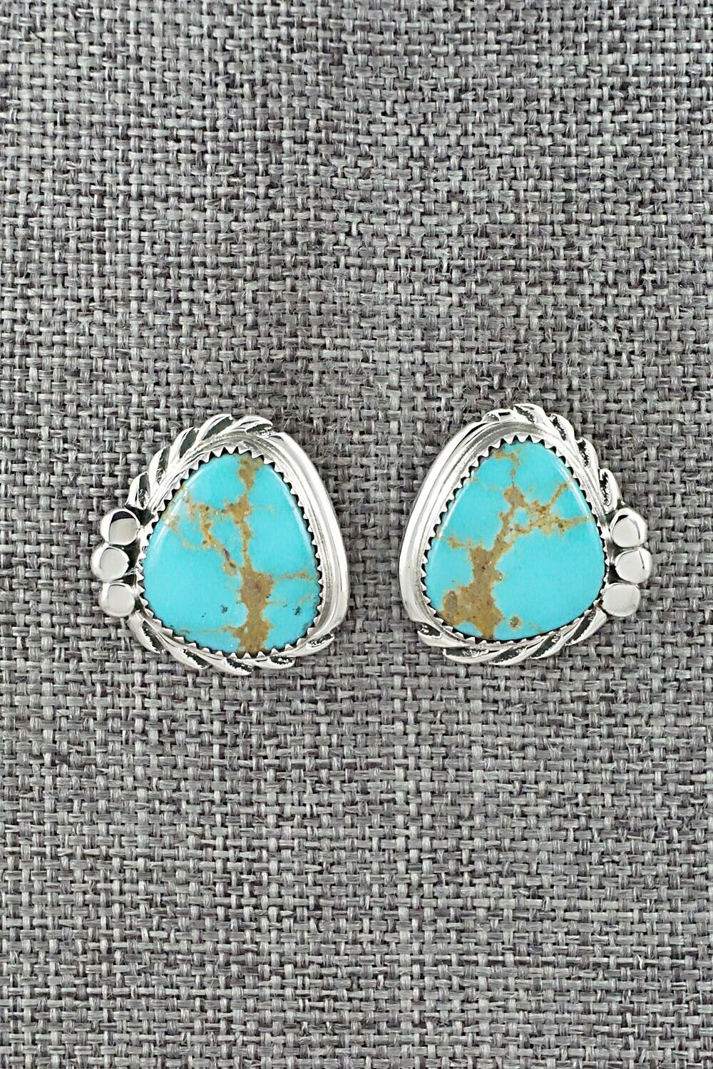 Turquoise and Sterling Silver Earrings - Delores Cadman