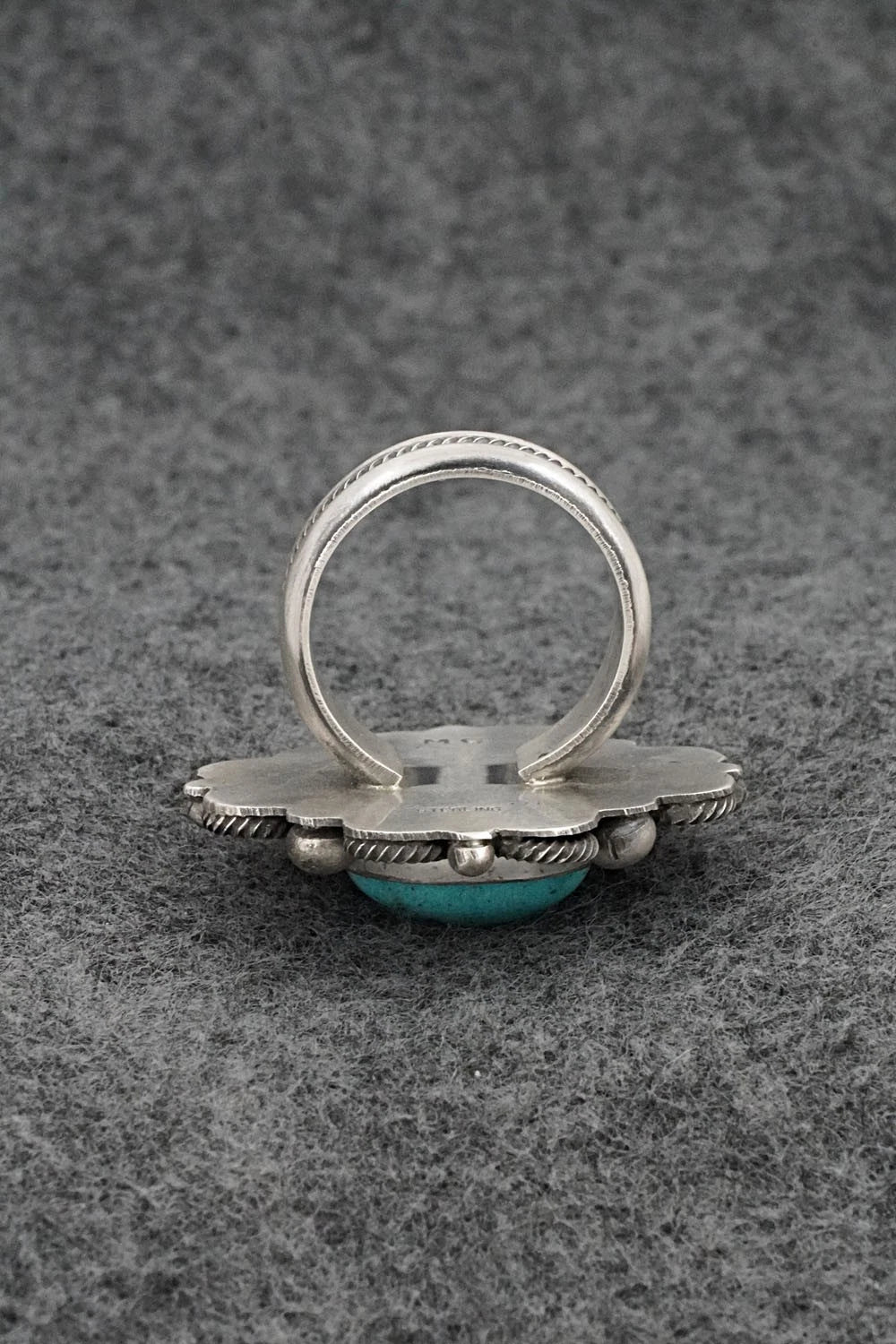 Turquoise & Sterling Silver Ring - Michael Calladitto - Size 8.5