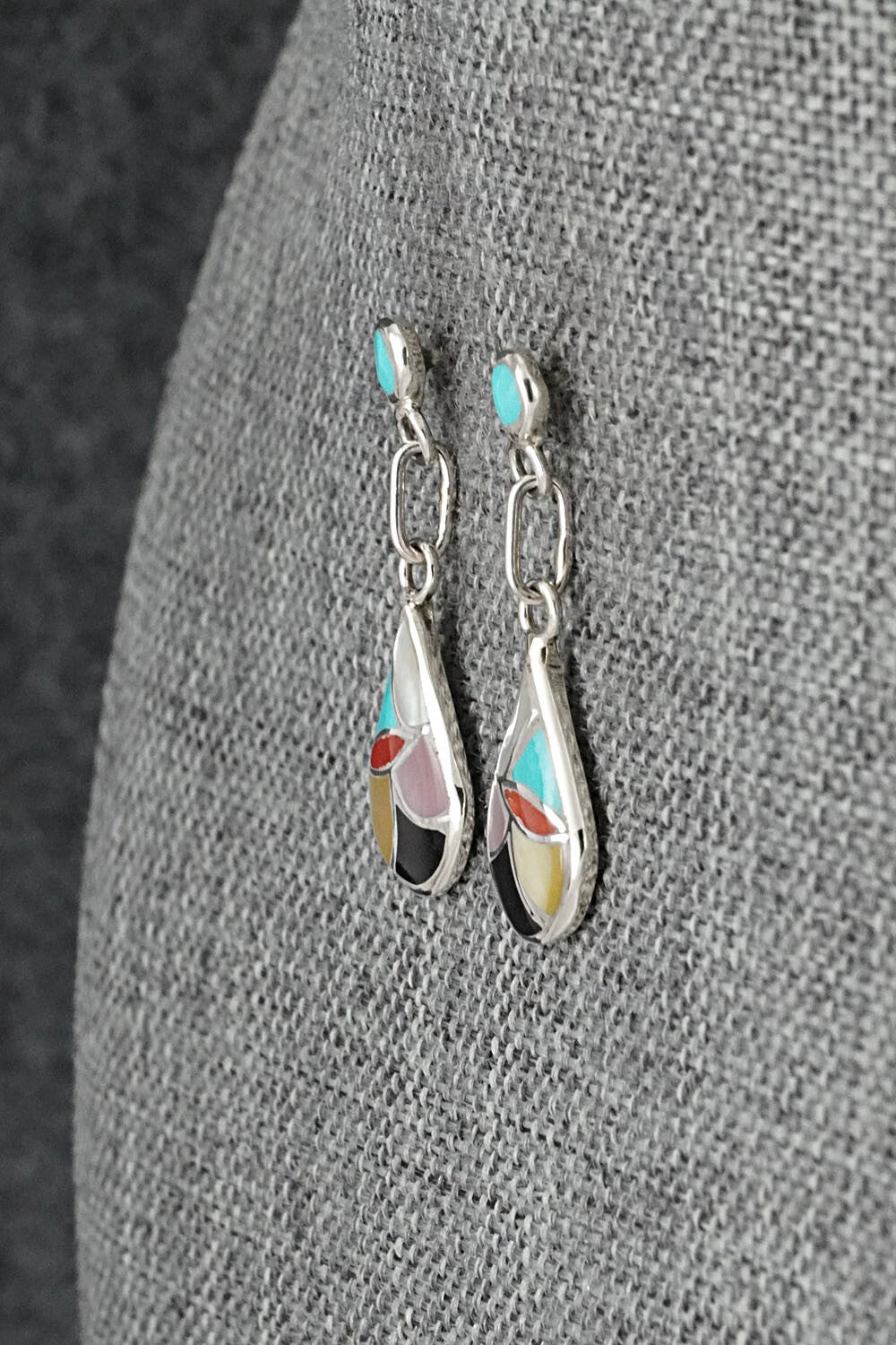 Multi-Stone & Sterling Silver Earrings - Orena Leekya