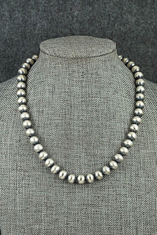 Sterling Silver Navajo Pearl Necklace 14" - Bryannen Halwood