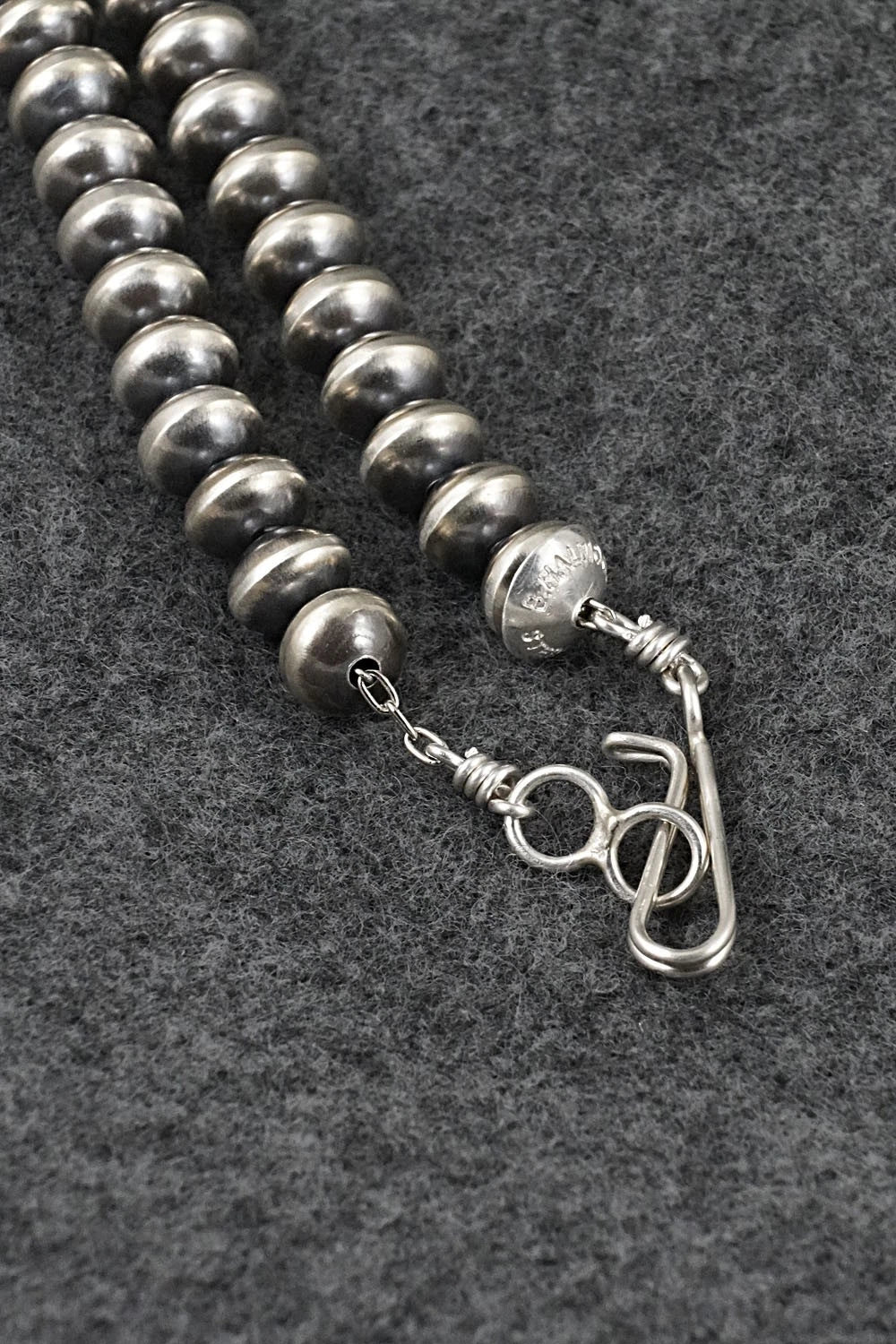 Sterling Silver Navajo Pearl Necklace 16" - Bryannen Halwood