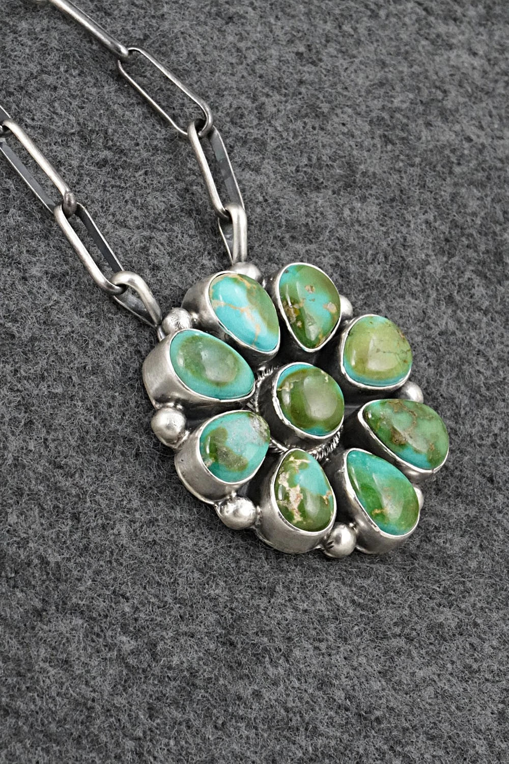 Turquoise & Sterling Silver Necklace - Bobby Johnson