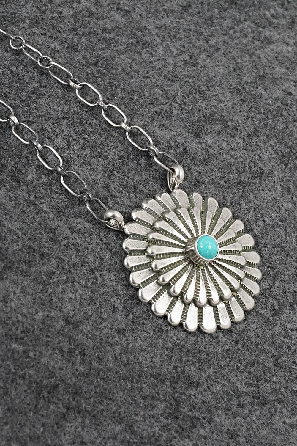 Turquoise & Sterling Silver Necklace - Sheldon Mariano