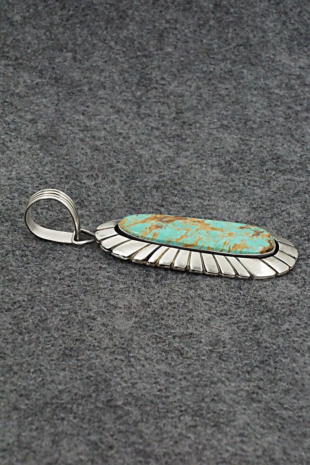 Turquoise & Sterling Silver Pendant - Jackson Hoskie