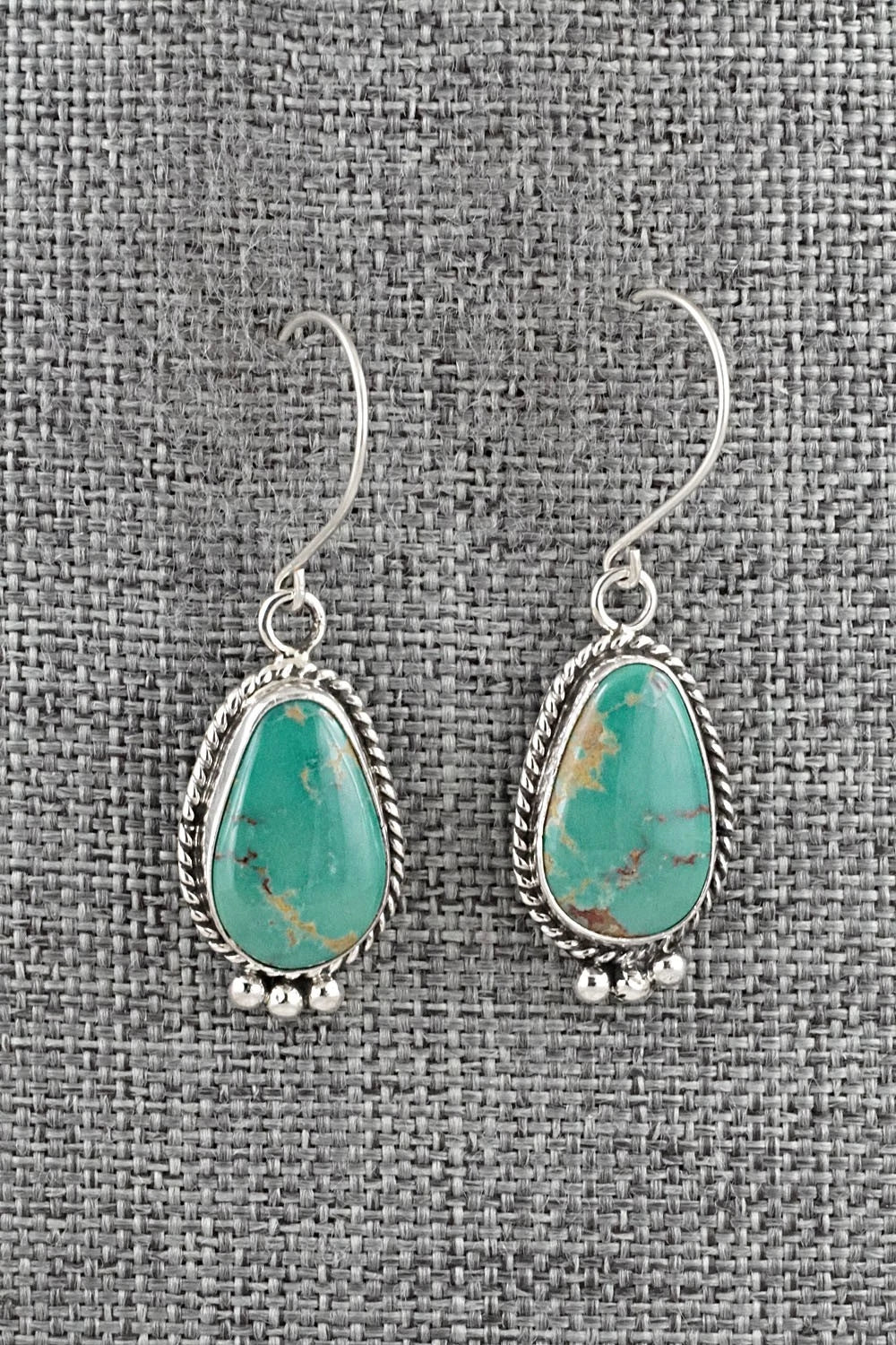 Turquoise & Sterling Silver Earrings - Rosemary Saunders