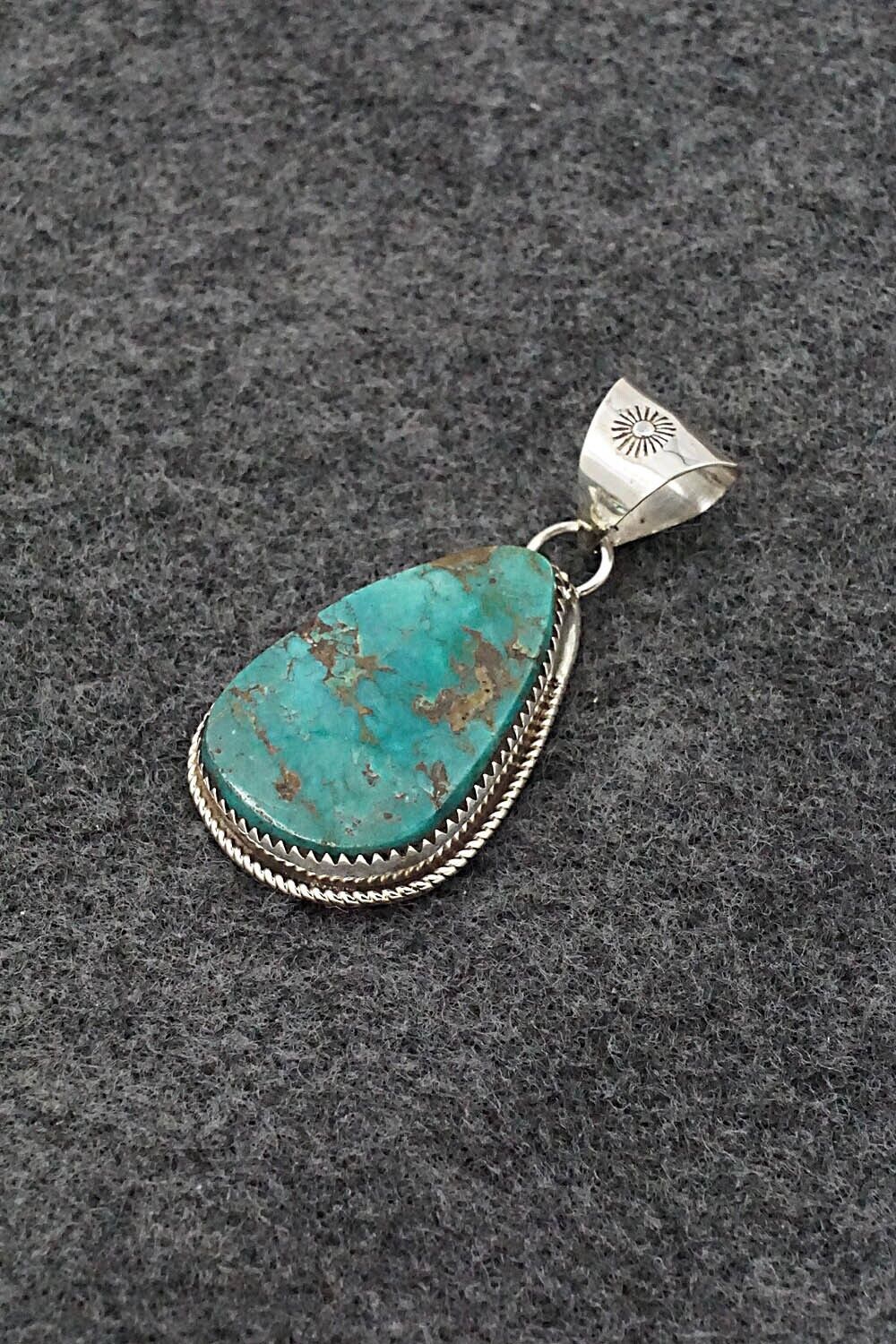 Turquoise & Sterling Silver Pendant - Ernest Hawthorne