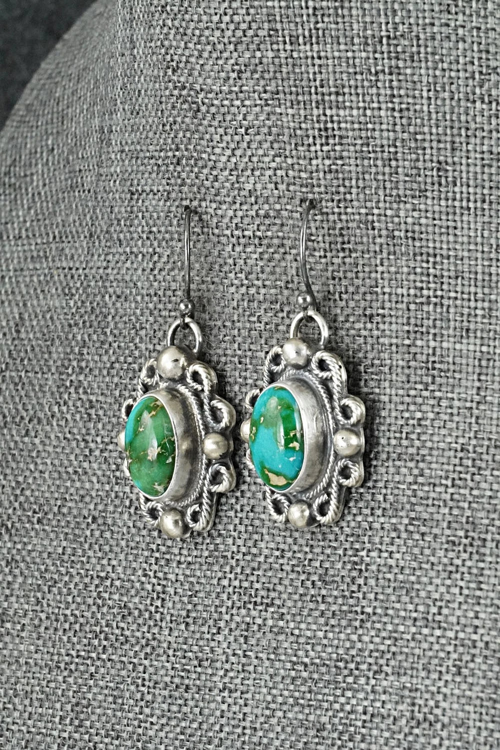 Turquoise & Sterling Silver Necklace and Earrings Set - Kathleen Livingston