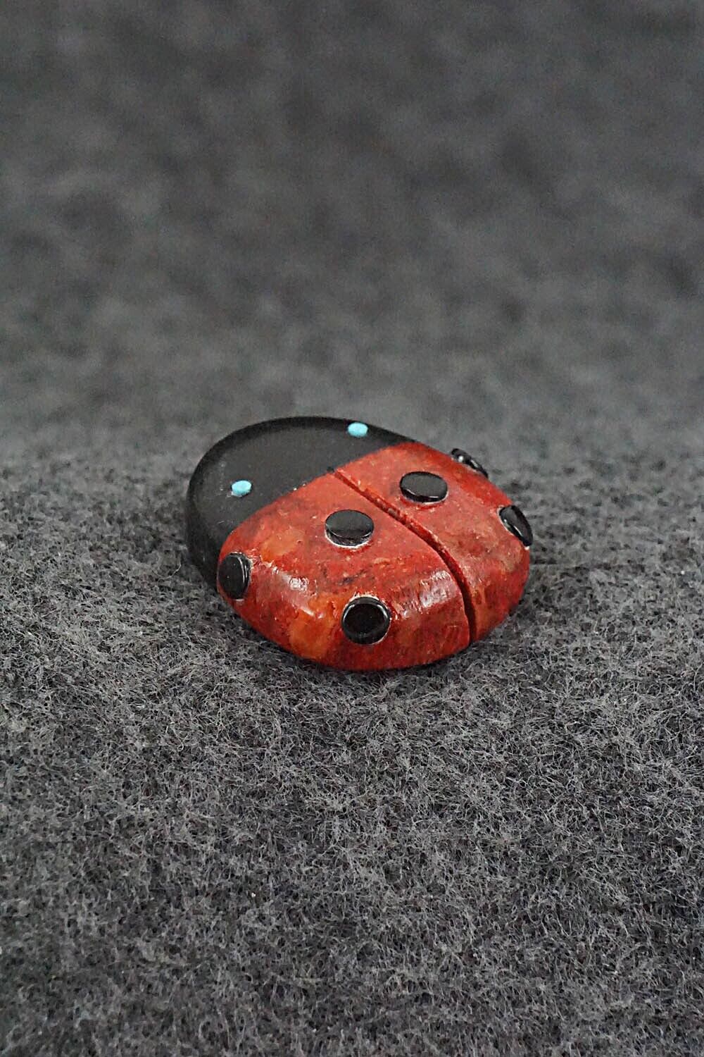 Ladybug Zuni Fetish Carving - Reynold Lunasee
