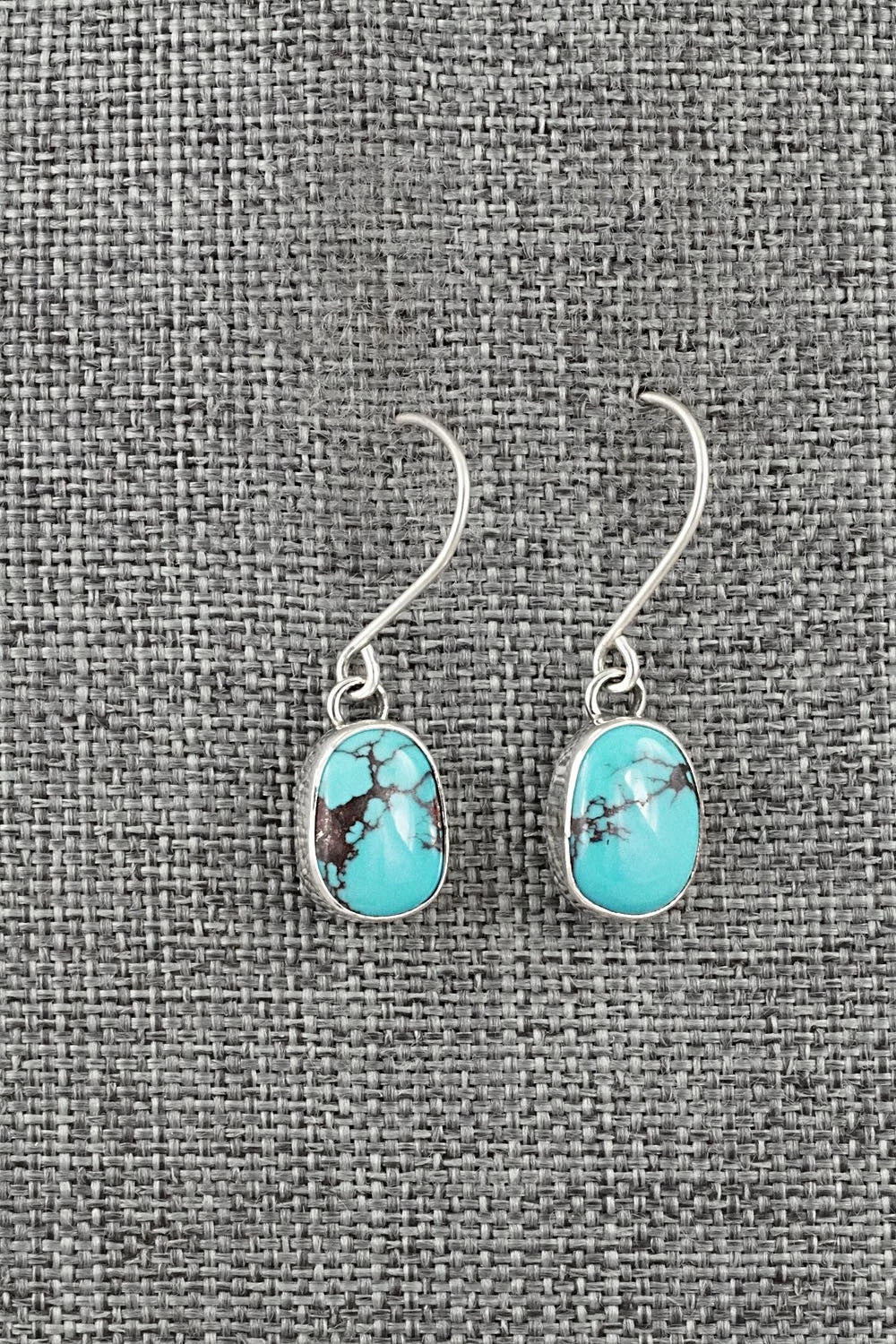 Turquoise & Sterling Silver Earrings - Eugene Gruber