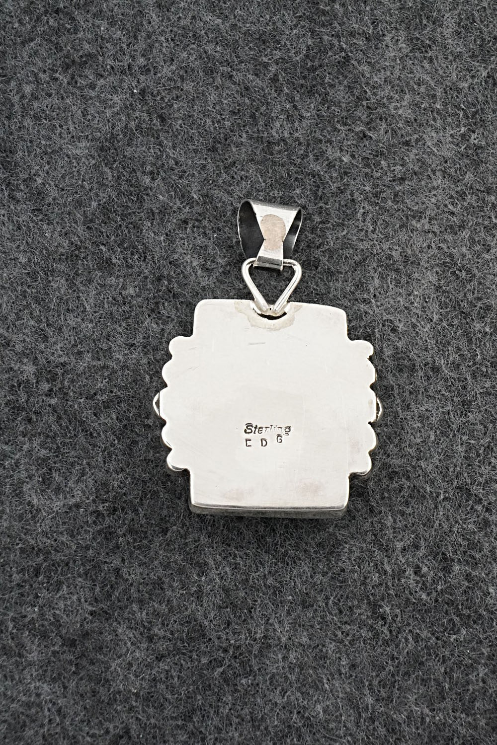 Turquoise & Sterling Silver Pendant - Eugene Gruber