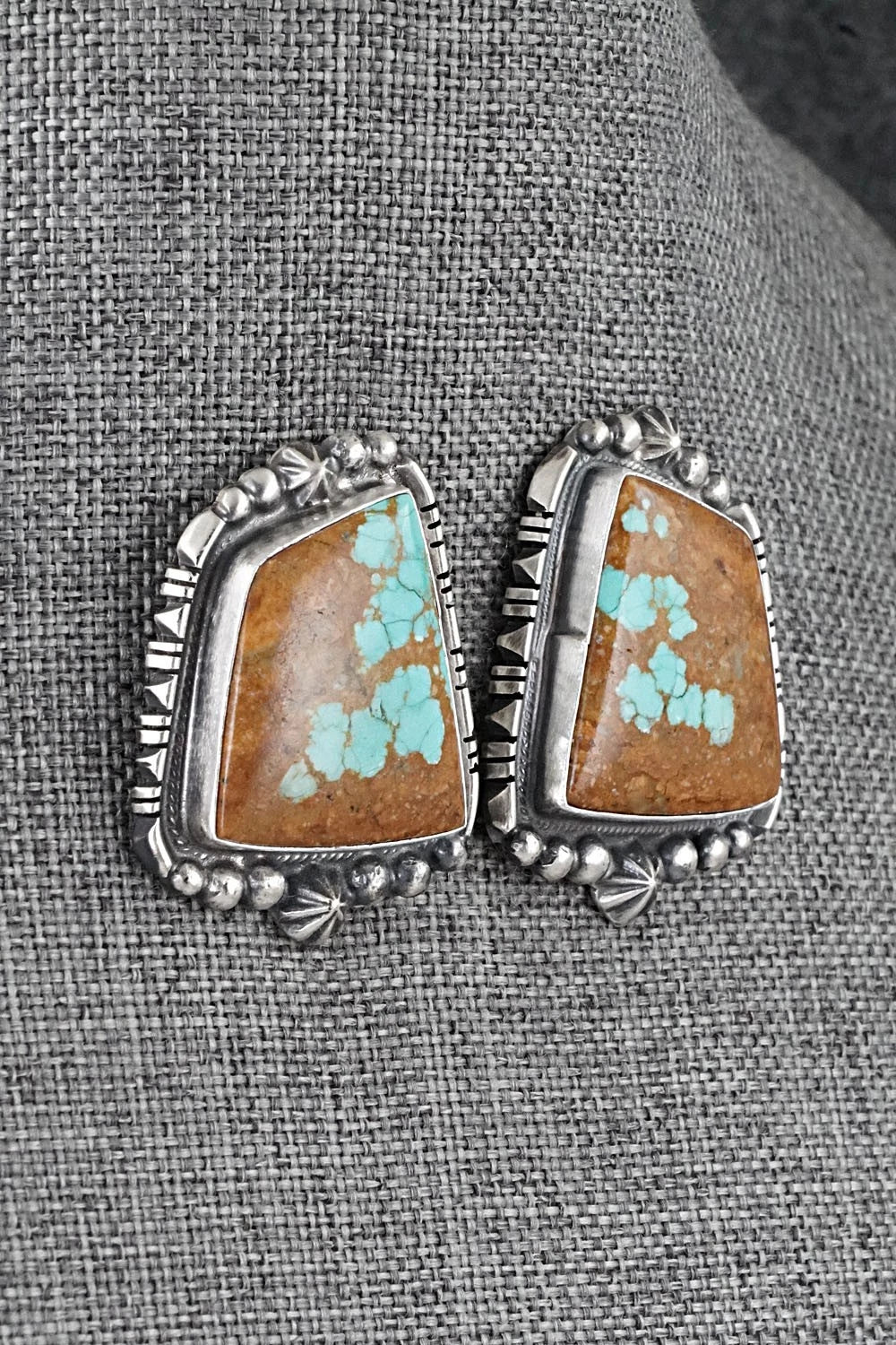 Turquoise & Sterling Silver Necklace and Earrings Set - Bob Becenti