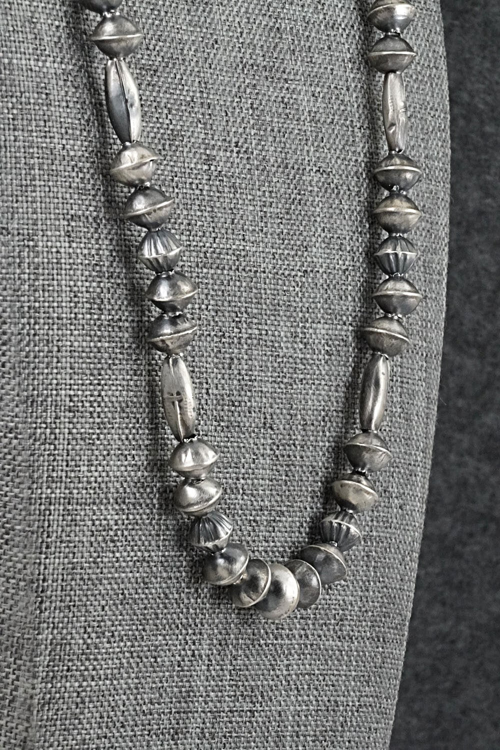 Sterling Silver Navajo Pearl Necklace 22" - Vintage