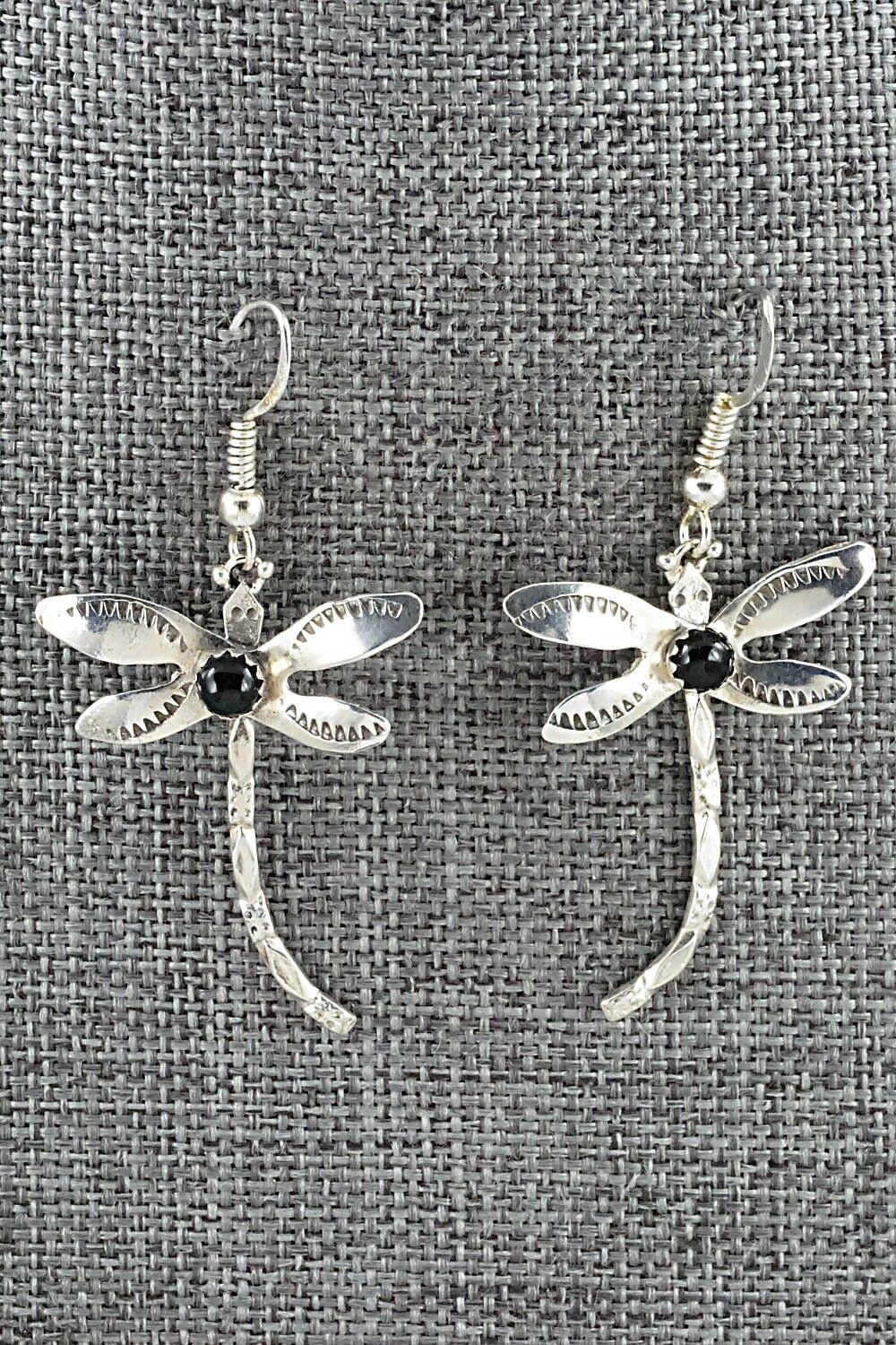 Onyx & Sterling Silver Earrings - Lucille Platero
