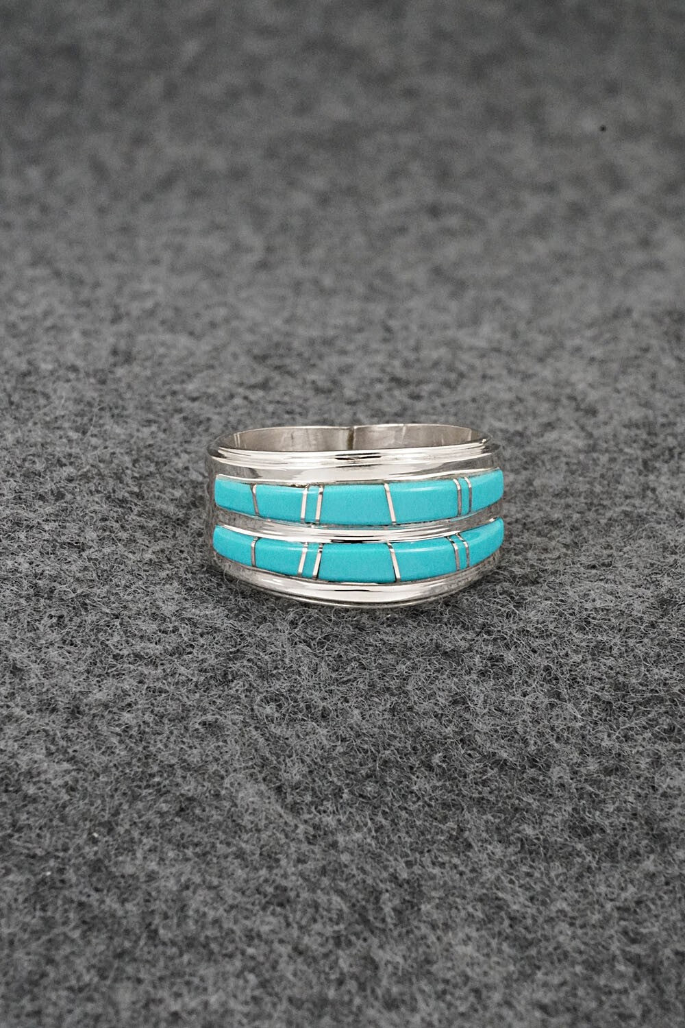 Turquoise & Sterling Silver Ring - Wilbert Muskett Jr. - Size 7.5