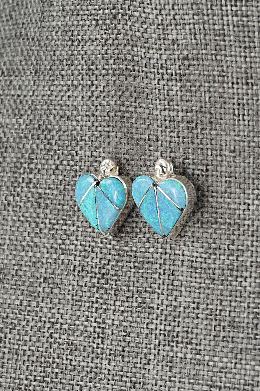Opalite Inlay & Sterling Silver Earrings - Ola Eriacho