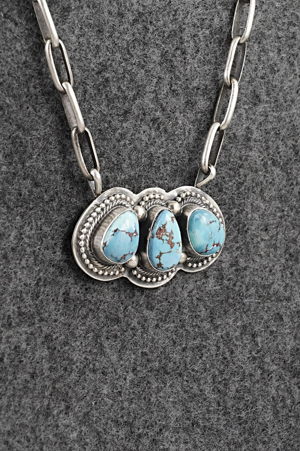 Turquoise & Sterling Silver Necklace - Kathleen Livingston