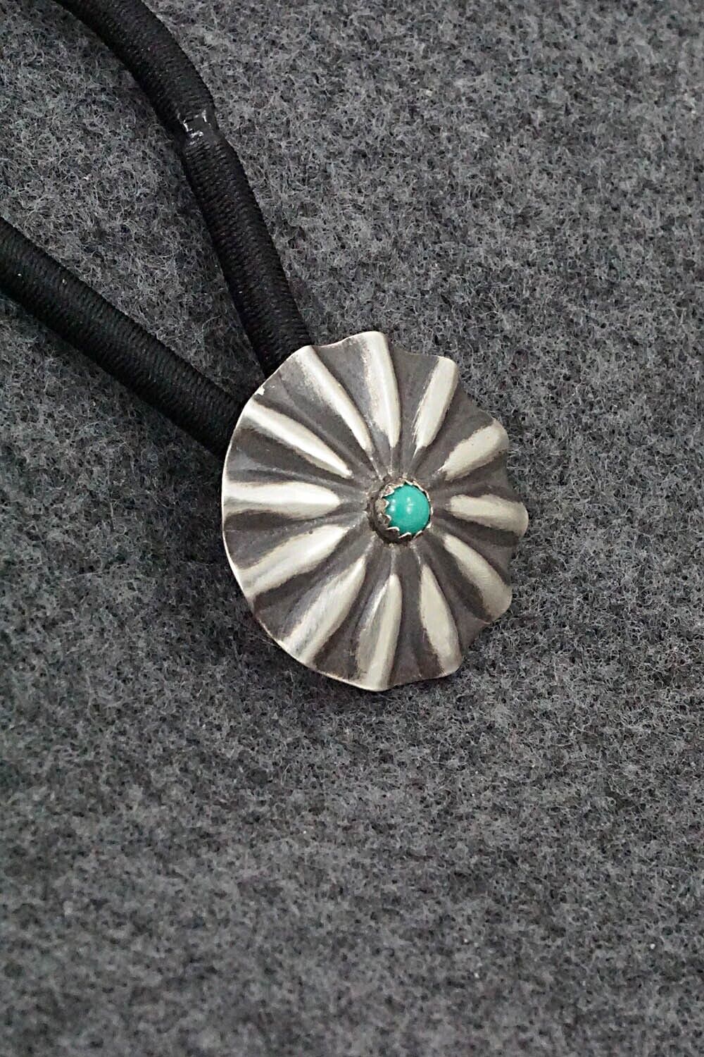 Turquoise & Sterling Silver Hair Tie - Arlene Soce