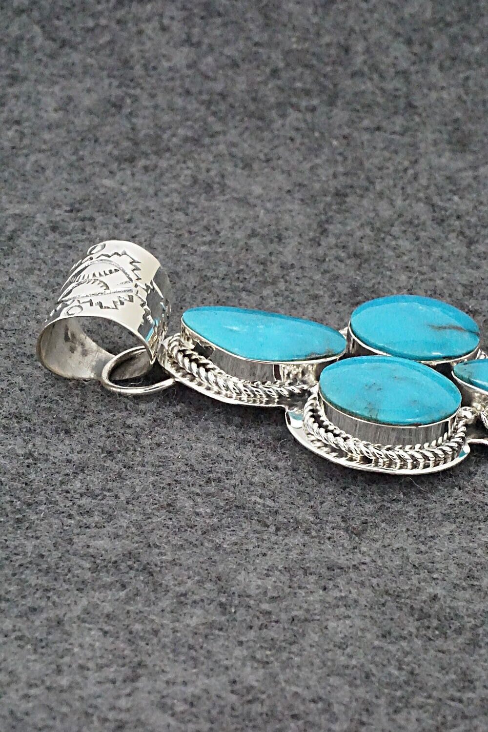 Turquoise & Sterling Silver Pendant - Emerson Delgarito
