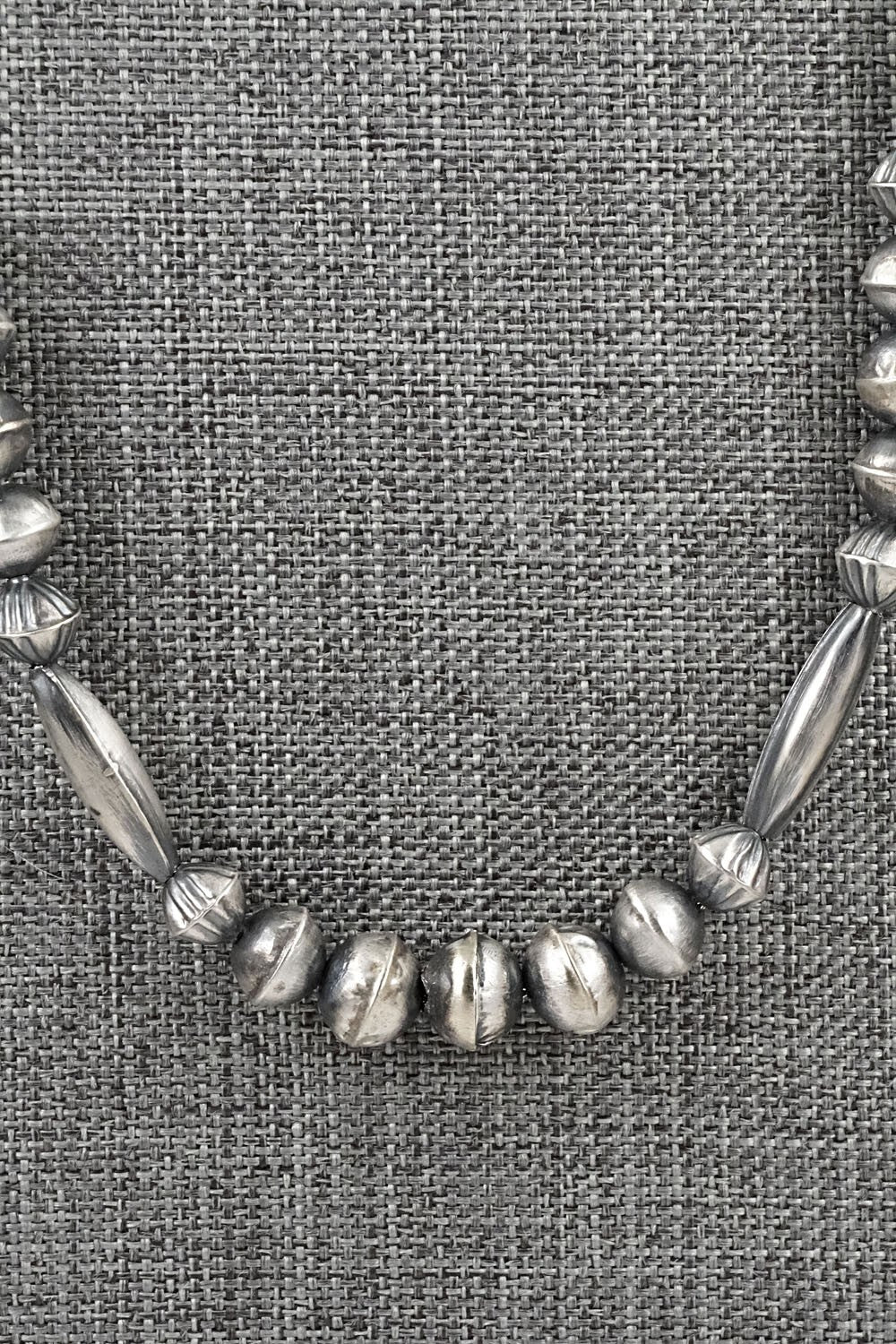 Sterling Silver Navajo Pearl Necklace 28" - Vintage