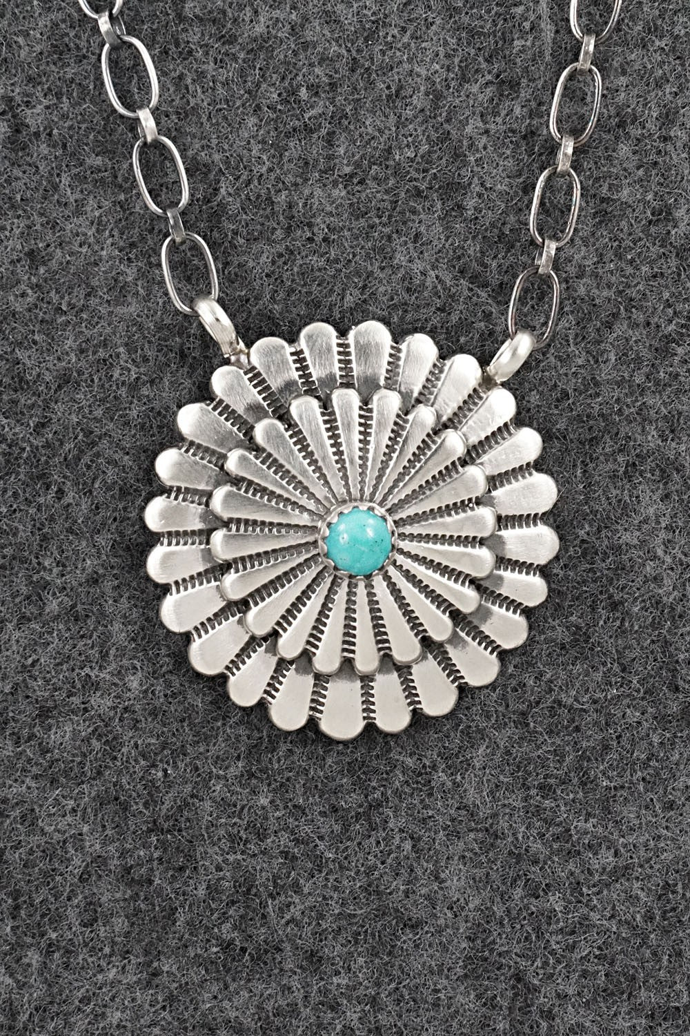 Turquoise & Sterling Silver Necklace - Sheldon Mariano