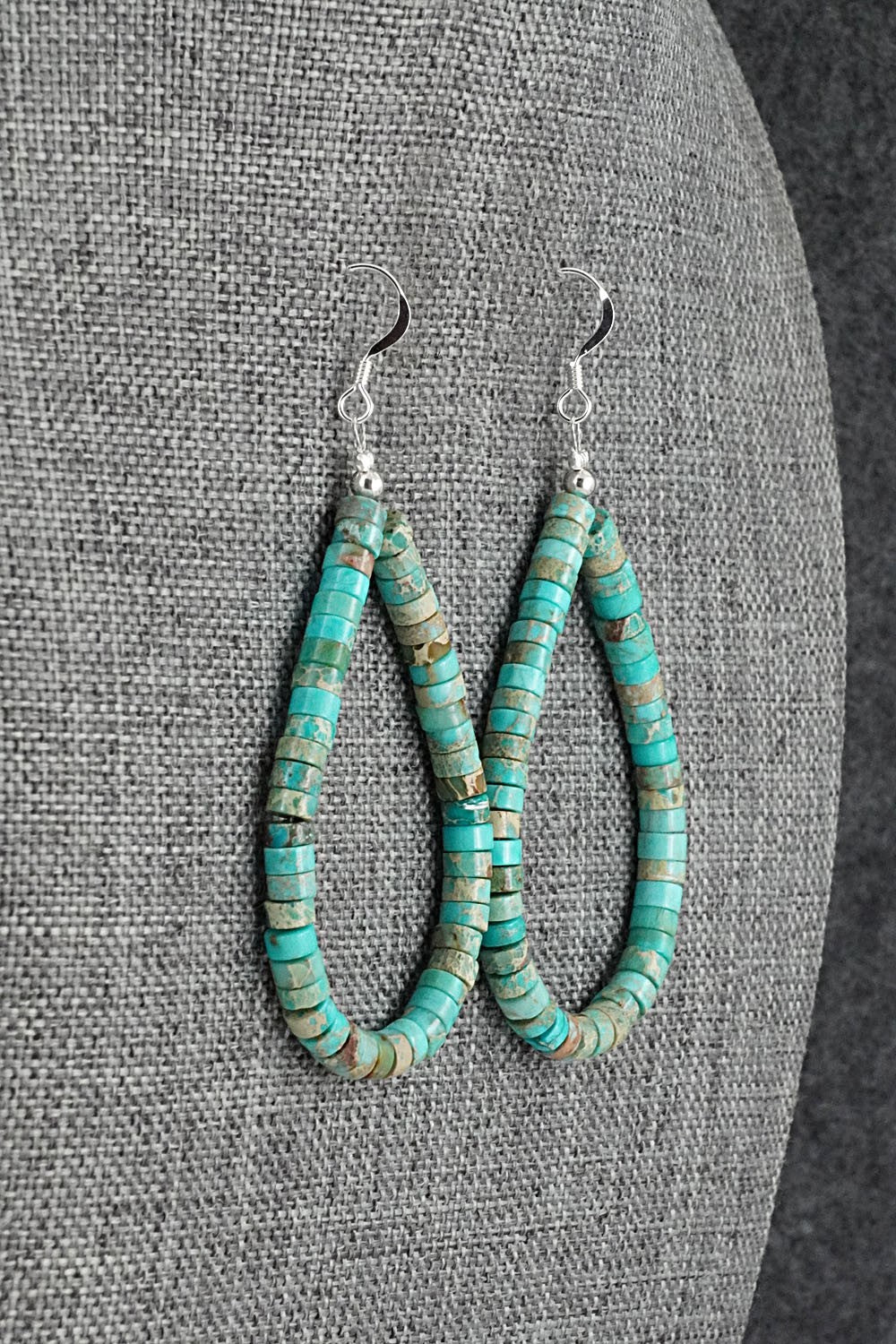 Turquoise & Sterling Silver Earrings - Doreen Jake