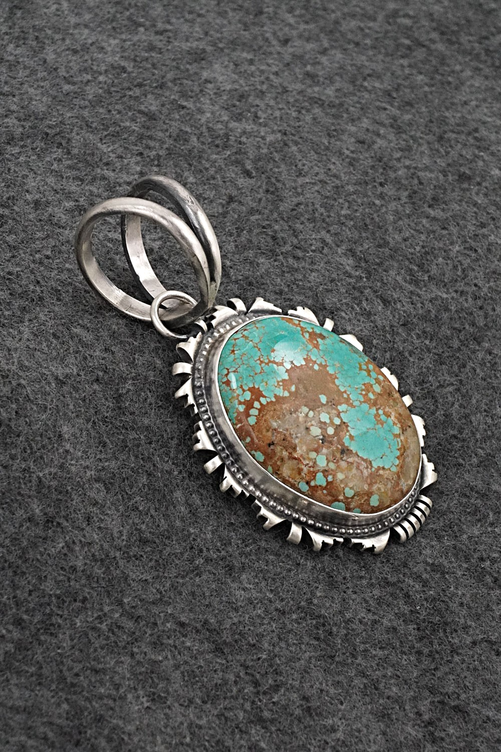 Turquoise & Sterling Silver Pendant - Randy Billy