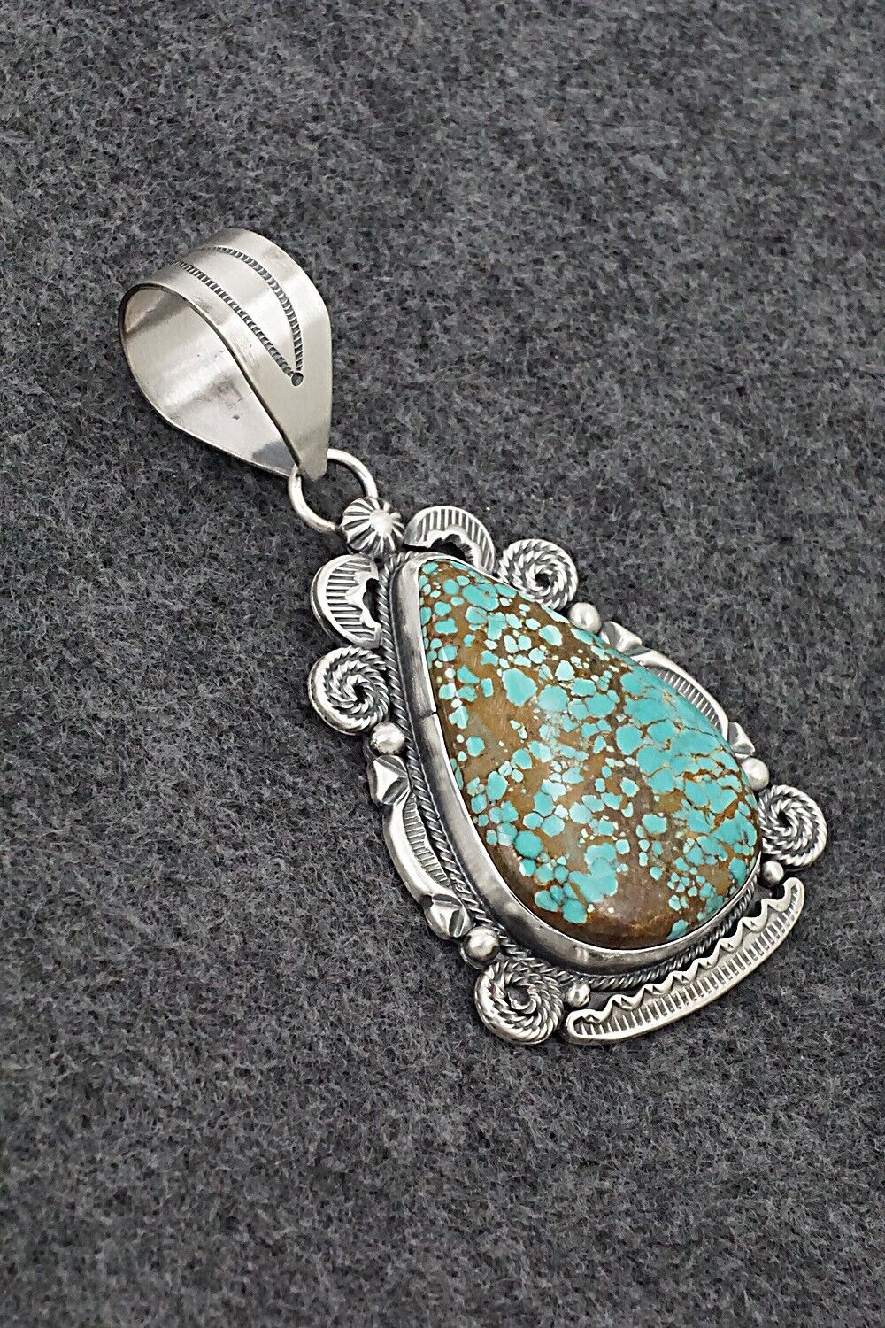 Turquoise & Sterling Silver Pendant - Jackson Hoskie