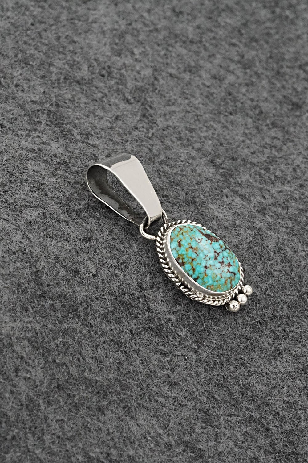 Turquoise & Sterling Silver Pendant - Rena Begay