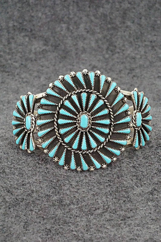 Turquoise & Sterling Silver Bracelet - Carlos Tsipa