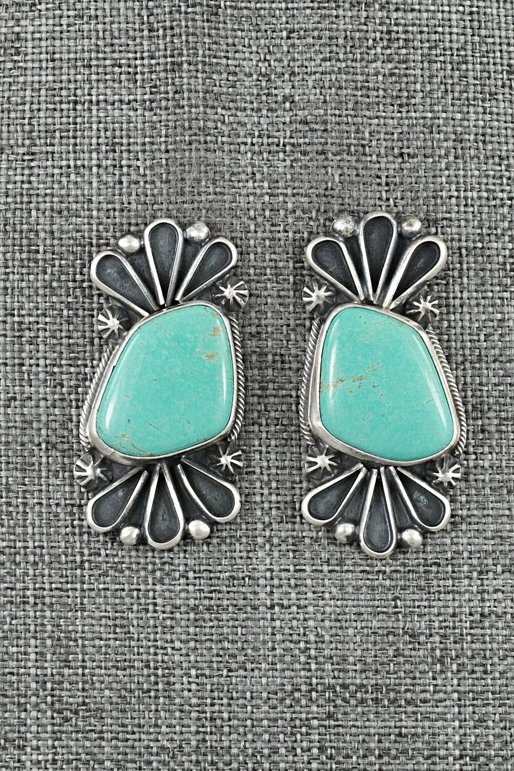 Turquoise & Sterling Silver Earrings - Bobby Johnson