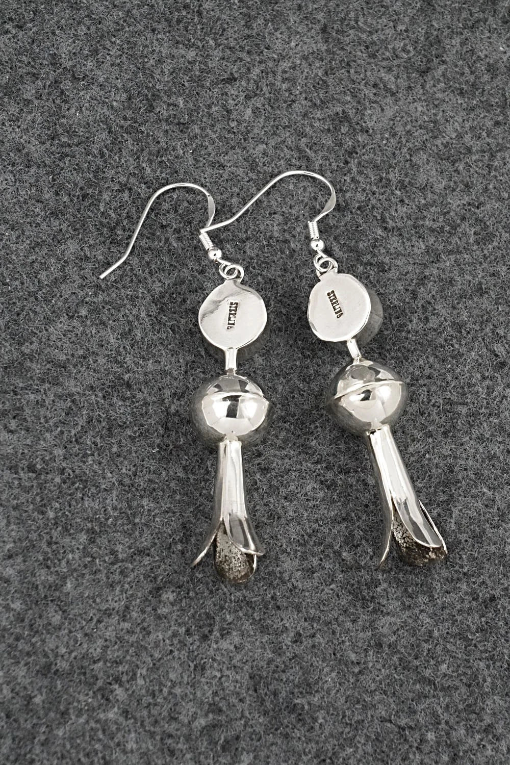 Turquoise & Sterling Silver Blossom Earrings - Emily Tsosie