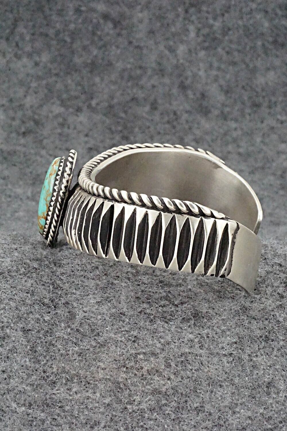 Turquoise & Sterling Silver Bracelet - Leander Tahe