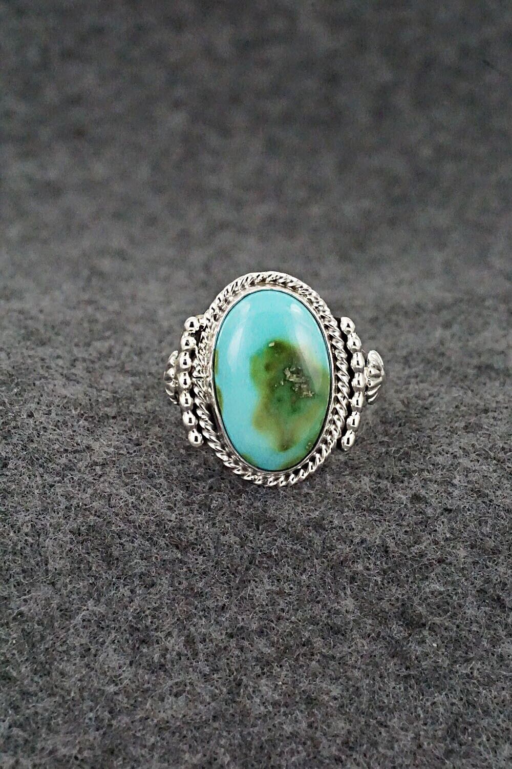 Turquoise & Sterling Silver Ring - Andrew Vandever - Size 8.5