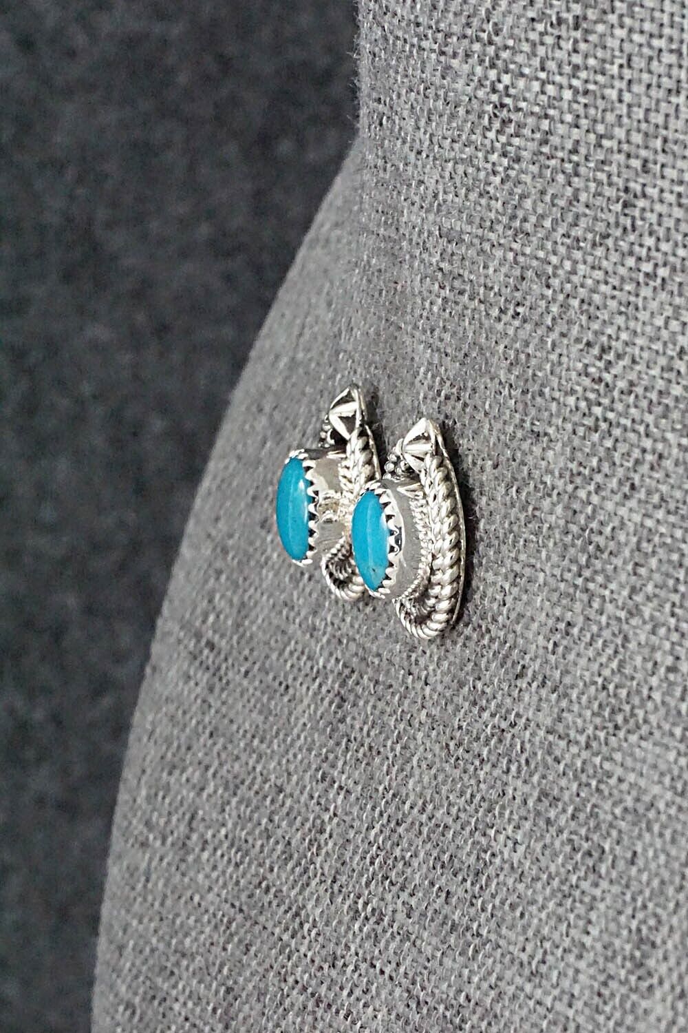 Turquoise & Sterling Silver Earrings - Sandra Parkett