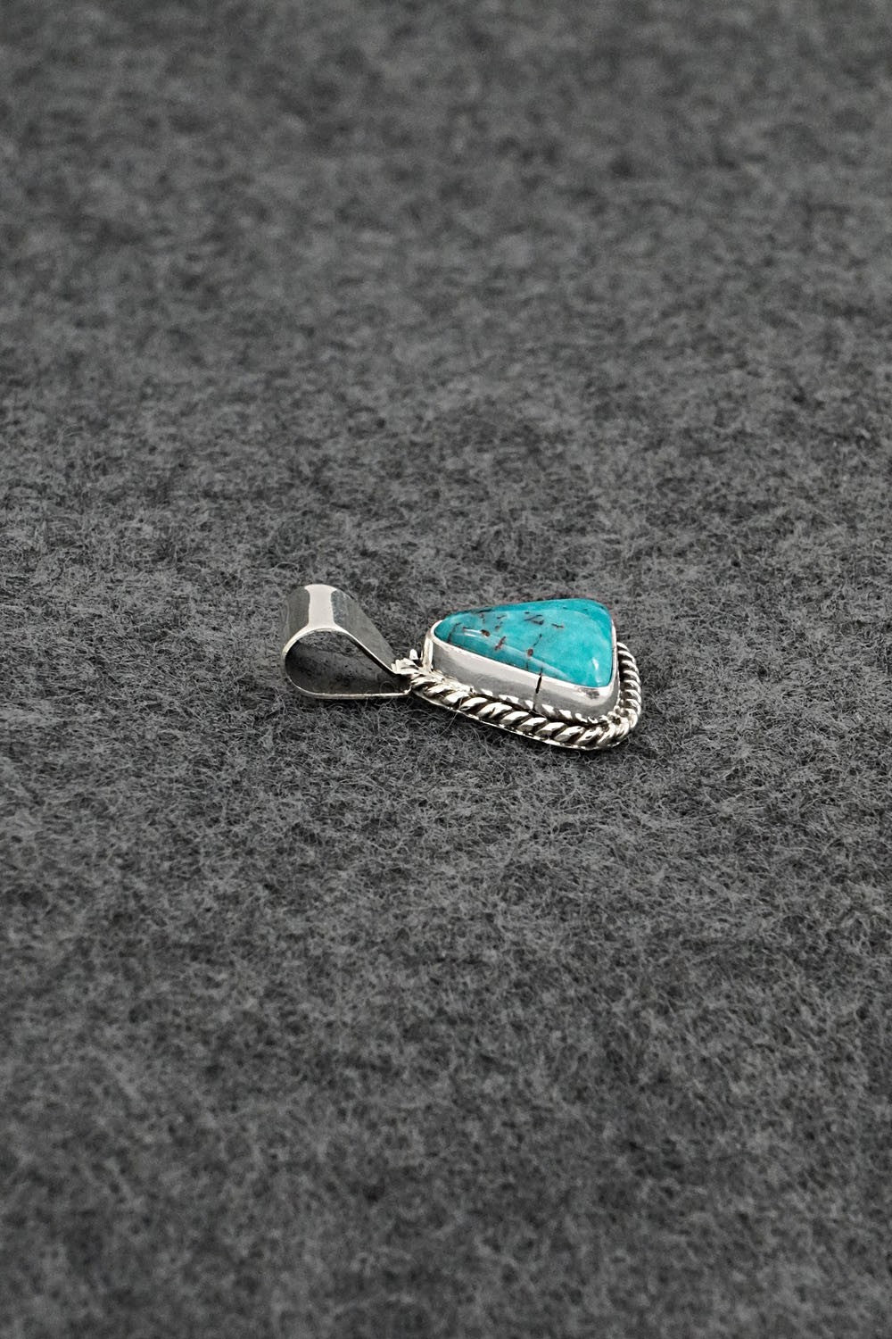 Turquoise & Sterling Silver Pendant - Rena Begay