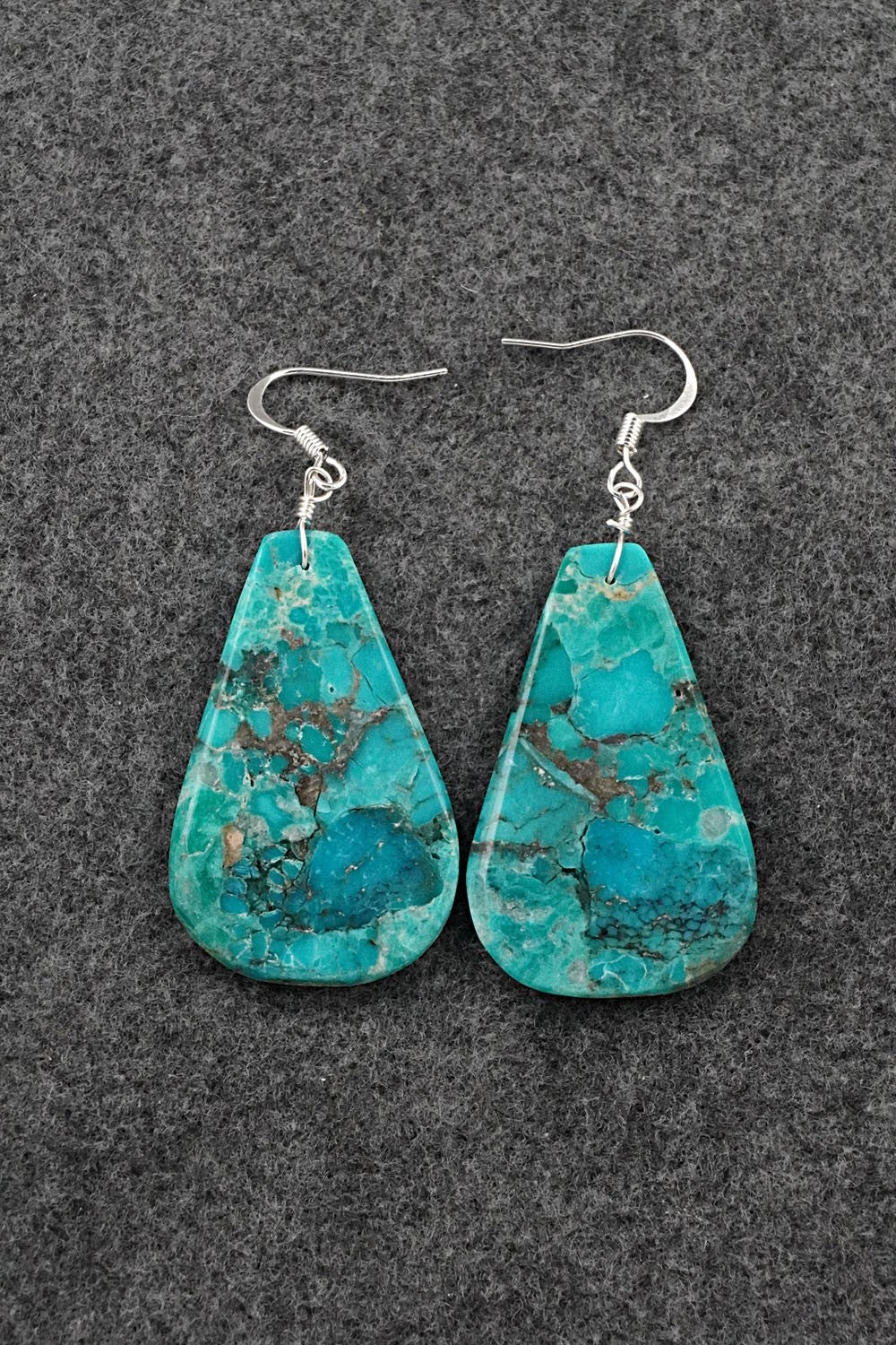 Turquoise & Sterling Silver Earrings - Lupe Lovato