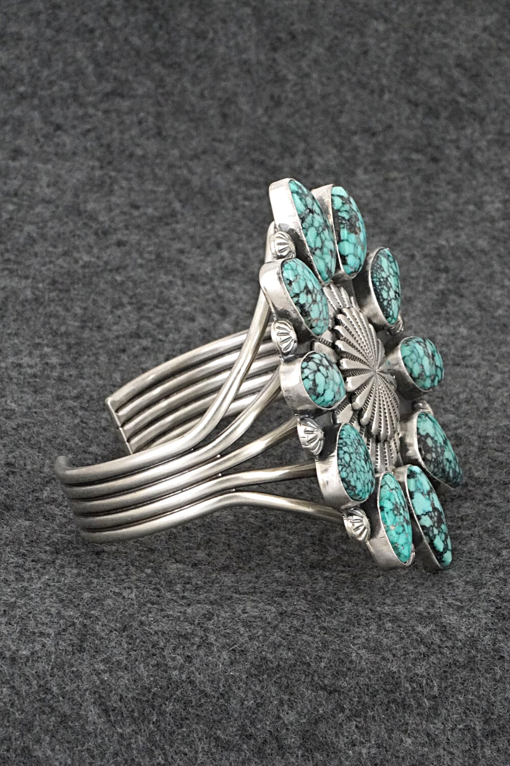 Turquoise and Sterling Silver Bracelet - Tom Lewis