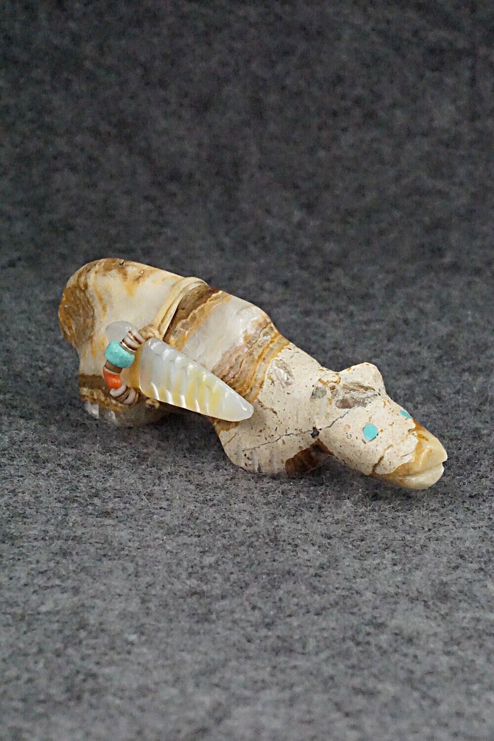 Mountain Lion Zuni Fetish Carving - Peter Gasper