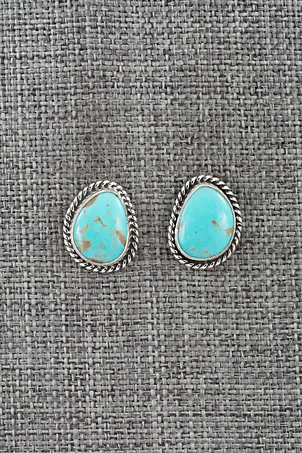 Turquoise & Sterling Silver Earrings - Marco Begaye