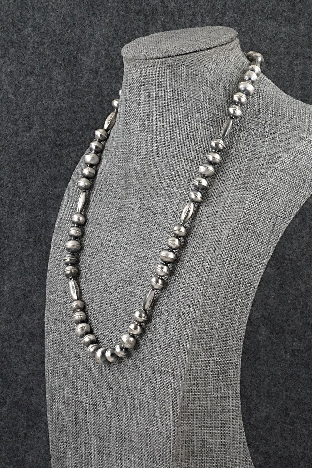 Sterling Silver Navajo Pearl Necklace 18" - Vintage