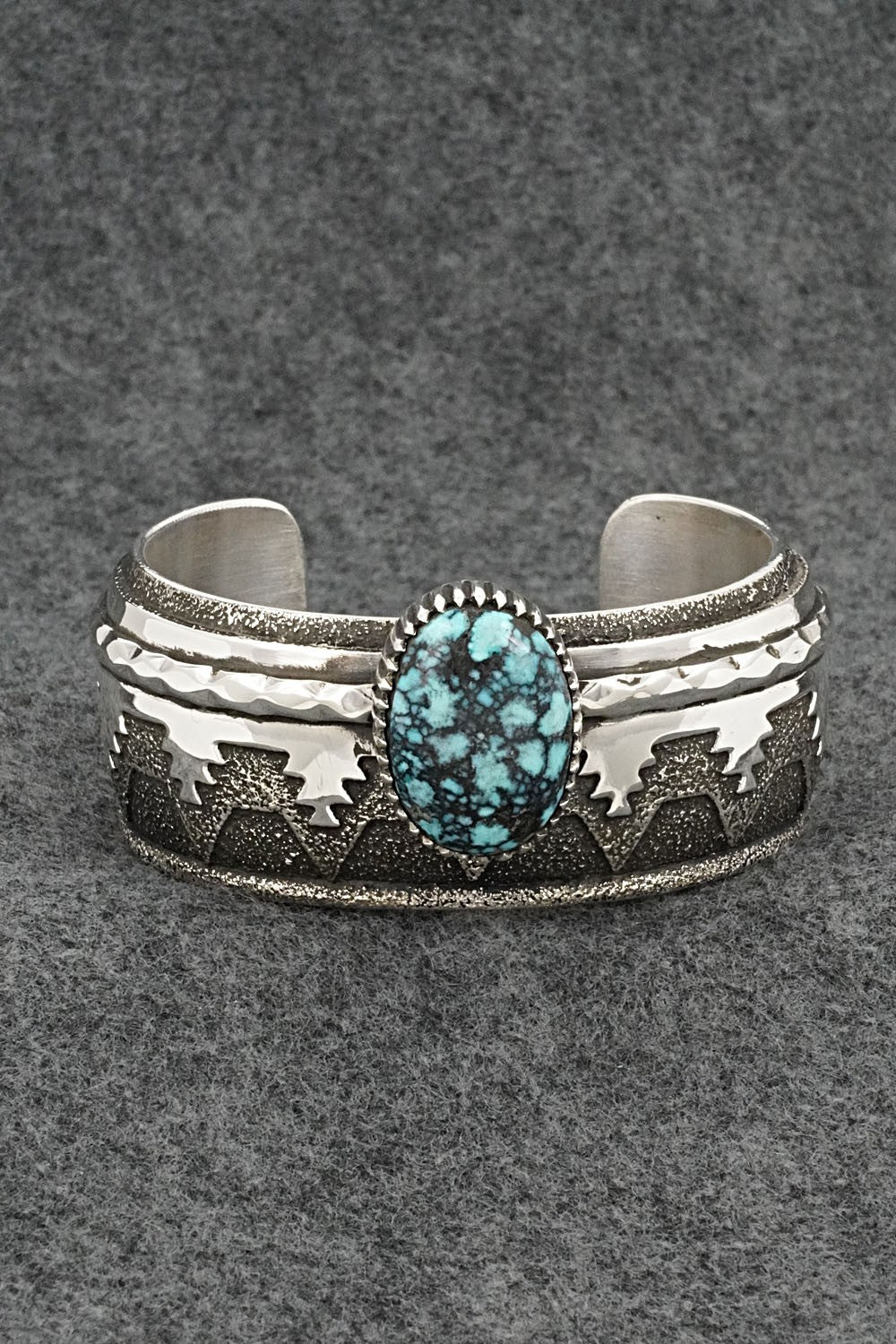 Turquoise & Sterling Silver Vintage Bracelet - Thomas Singer