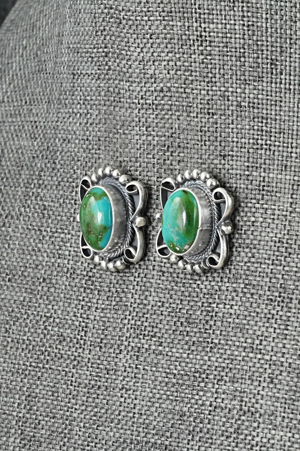 Turquoise & Sterling Silver Squash Blossom Set - Darrin Livingston