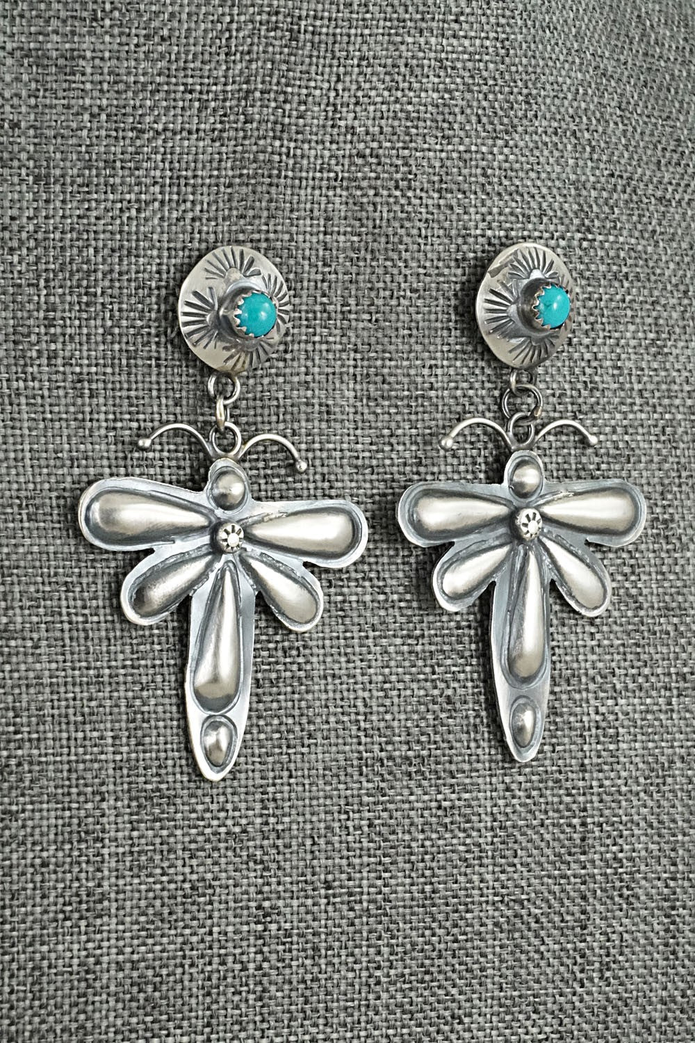 Turquoise & Sterling Silver Earrings - Loretta Chee