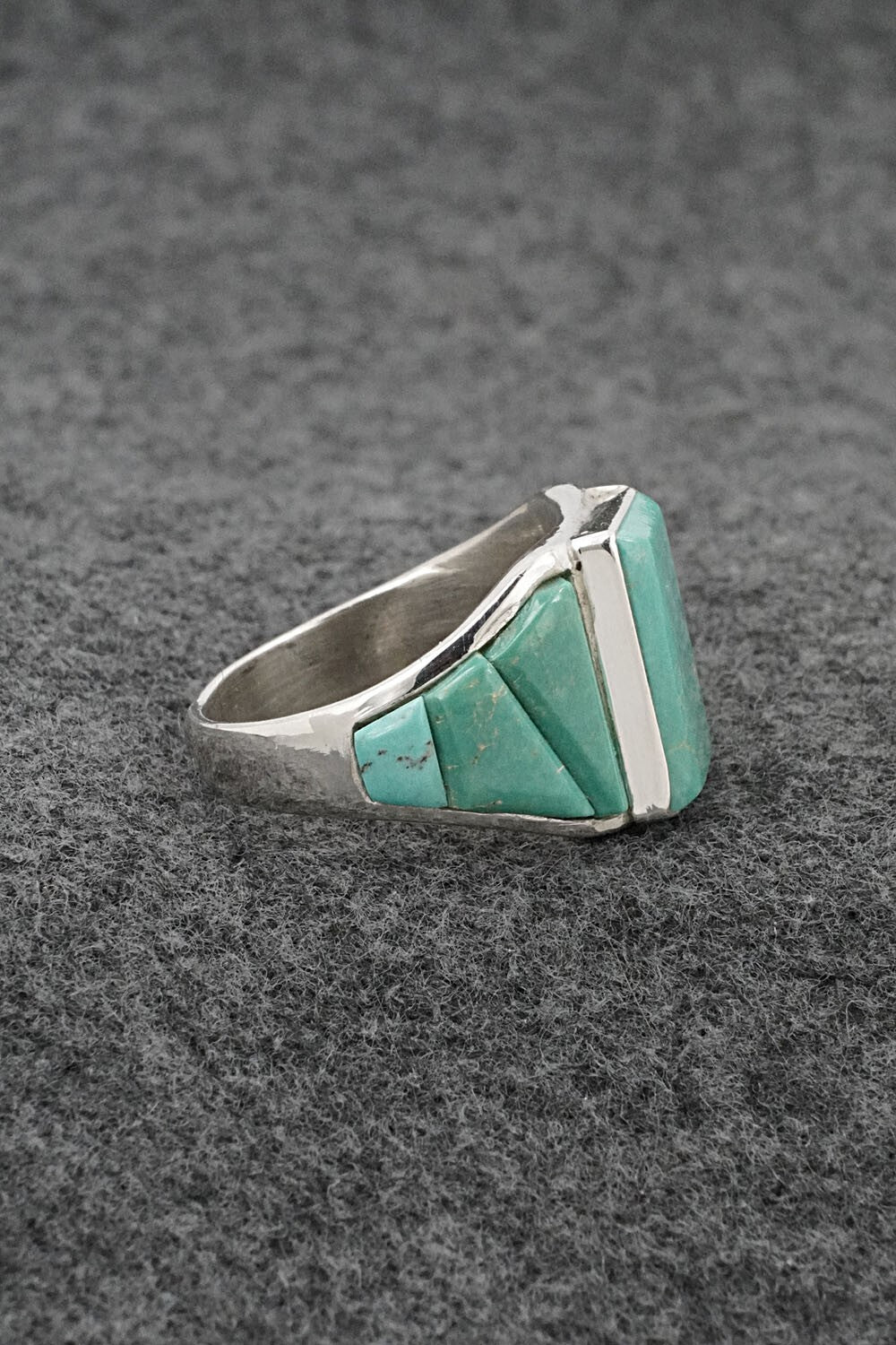 Turquoise & Sterling Silver Ring - Bevis Tsadiasi - Size 11.5