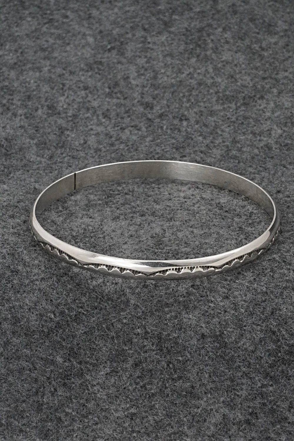 Sterling Silver Bangle Bracelet - Elaine Tahe