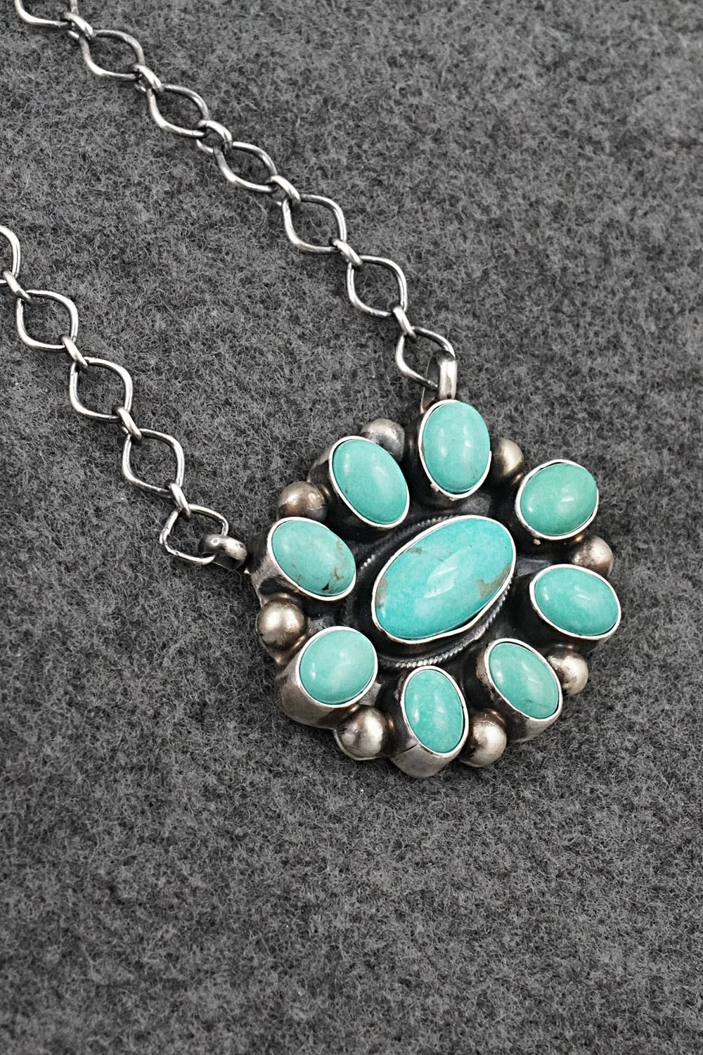 Turquoise & Sterling Silver Necklace - Kathleen Livingston